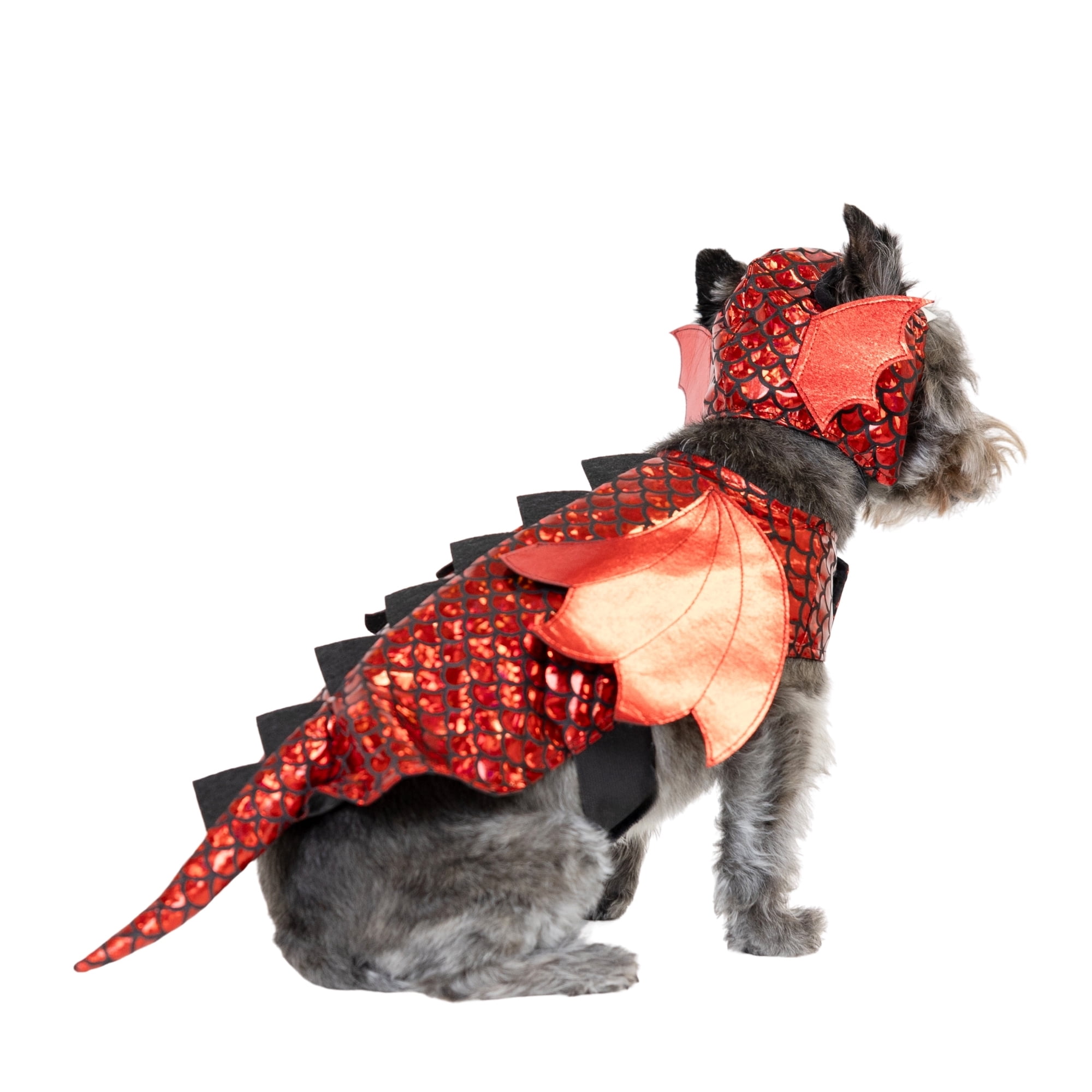 Vibrant Life Halloween Dragon Costume for Dogs & Cats, Red, Small