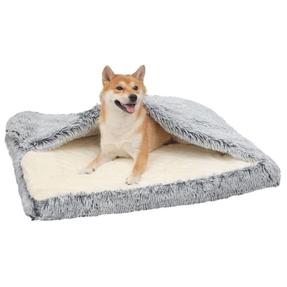 Cama ortopédica para perros SsawCasa con manta de 85 x 70 cm para perros pequeños/medianos