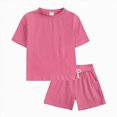 thumbnail image 6 of peqiut Toddler Boy Summer Play Clothes Short Sleeve Tee Elastic Shorts Outfit 12M-5T, 6 of 8