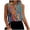 A506 Multicolor, variant on Blouse for Women Lapel V Neck Sleeveless Casual Loose Fit Floral Graphic Print Soft Breathable Summer Fashion Button Down Top