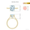 thumbnail image 3 of ANGARA Natural 2.45 ct Aquamarine Engagement Ring with Hidden Accents in 14K Yellow Gold for Women (Size-10x8mm) | March Birthstone, Anniversary, Jewelry Gift for Women | Natural Aquamarine Ring, 3 of 7