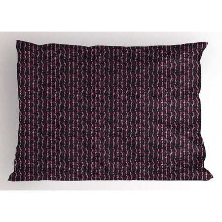 Tone Geometric Circles - Geometric Pillow Sham Abstract Pastel Toned Lines with Circles Traditional Motifs of Ethnic Cultures, Decorative Standard Queen Size Printed Pillowcase, 30 X 20 Inches, Multicolor, by Ambesonne