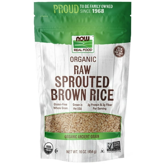 NOW Foods - Organic Sprouted Brown Rice - 16 oz.