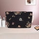 thumbnail image 5 of Bolsas de Maquillaje Vintage Florales Únicas 1 Pc Poliéster Negro Mediana, 5 of 5