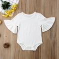 thumbnail image 3 of Barboteuse à Manches Évasées pour Nouveau-Née Fille, Justaucorps Combinaison Tenue Vêtements 0-24 m, 3 of 5