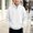 White, variant on Teyfeniy Quarter Zipper Sweatshirts for Boys and Girls Waffle Knit Loose Long Sleeve Pullover Tops Fall Winter Loungewear Going out Outdoor Activity Shirts Casual Comfy Soft Blouses