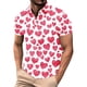 thumbnail image 5 of TaTaai Men's Valentine Print Turndown Collar Quarter Sleeve Pullover, Valentine's Day Gift, Casual Daily Outdoor T-Shirt Gift, 5 of 5