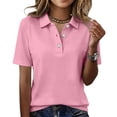thumbnail image 3 of HAJWOH Polo Shirts for Women Golf Button Collared Summer Short Sleeve Tops Lightweight Work Polo Shirt Womens Blouses, 3 of 6