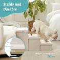 thumbnail image 3 of Dog Stairs COZY KISS, 3 escalones más anchos para perros pequeños, medianos y grandes, 3 of 9