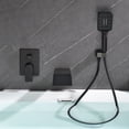 thumbnail image 3 of AWZTOO Wall Mounted Tub Faucet With Hand Sprayer Waterfall Bathtub Faucet Modern Single Handle Tub Filler Trim With Handheld Shower Matte Black Matte, 3 of 5