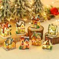thumbnail image 2 of Snow House Ornament European Style Cartoon Design Festive Luminous Micro Landscape Smooth Edge Christmas Ornament Display for Home, 2 of 8