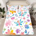 thumbnail image 2 of Feelyou Dreamy Fairy Elf Bed Sheets, Kawaii Flower Floral King Sheets, Cute Princess Style Sheet Set, Luxury Bedroom Decor, 4pcs, 2 of 7
