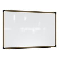Ghent Prest Wall Whiteboard Magnetic Driftwood Oak Frame 3 x 4ft