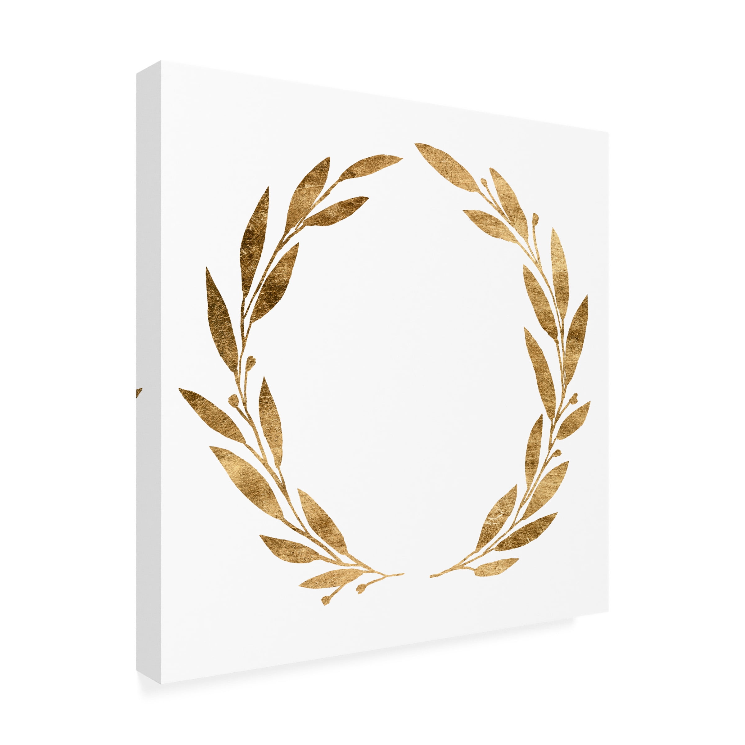 Annie Warren 'Wreath in Gold III' Canvas Art