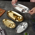 thumbnail image 2 of MOMOJIA Oversized Nonrust Steel Snacks Tray With Built In Sauce Container Snacks Dish For Parties Picnics Family Gatherings, 2 of 18