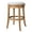 Weathered Oak, variant on Maven Lane Alexander Backless Bar Stool, Walnut Finish w/ Marksman Saddle Vegan Leather