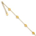 thumbnail image 1 of 14K Yellow Gold Polished Disc Adjustable Anklet, 1 of 2