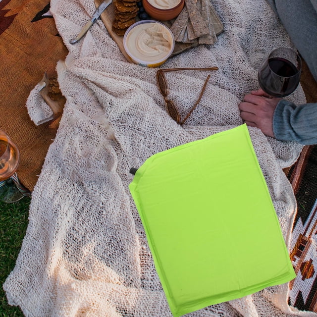 EXHUMKY Cojín De Asiento Inflable Verde En Tela Oxford Y Resistente Para Uso En Exteriores