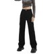 thumbnail image 5 of Pantalones casuales holgados y rectos con múltiples bolsillos y cintura alta de otoño para mujer, 5 of 5