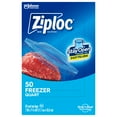 Ziploc® Brand Freezer Bags, Quart Food Storage Bags, with Stay