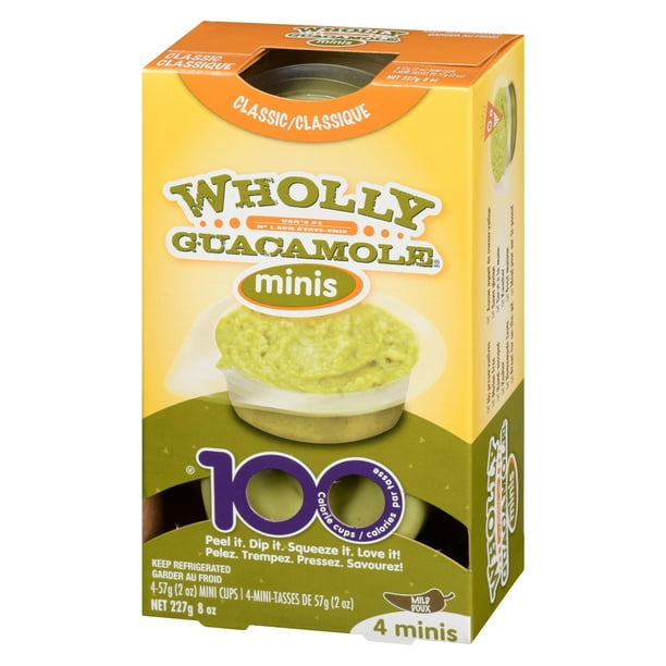 Wholly Guacamole Minis Classic, 4-2.0 oz. cups, 8 oz