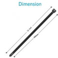thumbnail image 2 of 12" Cable Tie Buckle, Black, 39lbs Tensile Strength, UV Resistant Cable Ties For Indoor And Outdoor, 2 of 5