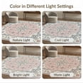 thumbnail image 7 of ODIKA 6'x9' Washable Area Rug Non-Slip, Easy Care, Nursey Faded Pink Gentle Scrollwork Motifs Blush Dorm Whimsical for Family Room, Living Mater Bedroom, 7 of 7