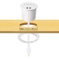thumbnail image 4 of Desk Power Grommet with USB 3 inch USB Grommet for Conference Desk Hole Power Station Hub 2 AC Outlets 2 USB Ports 6.56 ft Heavy Duty Power Cord UL ETL Certificated, 4 of 5