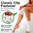 thumbnail image 4 of Premium Elastic Bandage Wrap (2" Wide, 1 Pack) - Made of USA Grown Soft Woven Cotton - Metal Clip Fasteners - GT Latex Free Hypoallergenic Compression Roll for Sprains & Injuries (White), 4 of 6