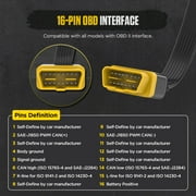 AUTOOL Automotive 16 Pin OBD2 Protocol Diagnostic Detector ,Breakout Box OBD line Tester for OBD2 Scanner, Car Code Reader, Car Computer Reader