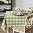 thumbnail image 4 of Buffalo Check Collection, Classic Farmhouse Tablecloth, Tablecloth, 60x120, Antique Green, 4 of 6