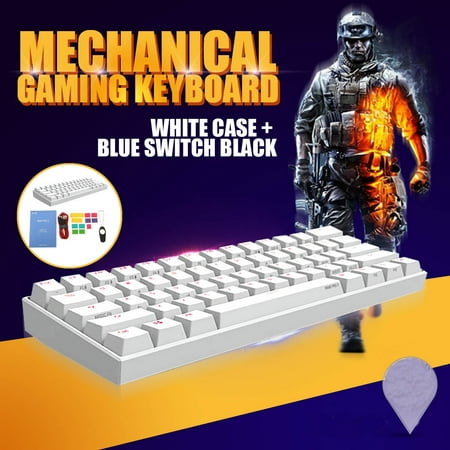 [Gateron Switch]Obins Anne Pro 2 60% NKRO bluetooth 4.0 Type-C RGB Mechanical Gaming Keyboard - White Brown