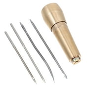 Onaparter 4 Sets of Handheld Sewing Awls Drillable Copper Awls Shoes Repairing Awls for Home As Shown
