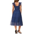 thumbnail image 3 of INSPIRE CHIC Vestido Midi de Verano para Mujeres con Volantes y Tulle Sin Mangas, Vestido de Fiesta, L Azul Oscuro, 3 of 6
