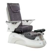 Siena FX Shiatsulogic Pedicure Chair White/Black Stylish Pedicure Tub w/ Discharge Pump & Pipe-Less Magnetic Jet Pedicure Spa, Chocolate Cover Set