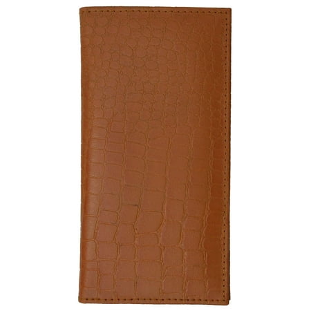 New Genuine Leather Checkbook Cover Case Crocodile Pattern 156 CR (C)