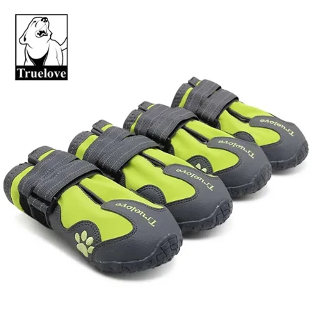 Truelove Dog Shoes Waterproof Anti-Slip Rain Boots Warm Snow Reflective for Small Medium Large Pet Sports Training TLS3961