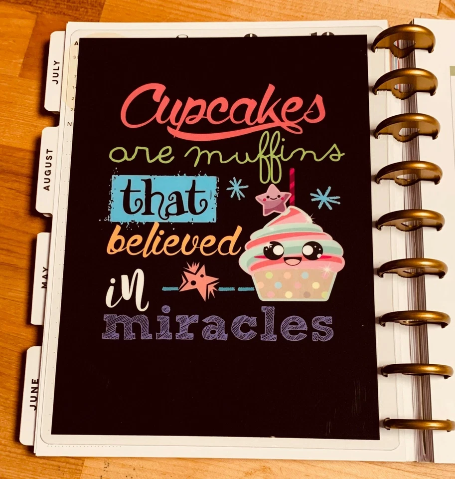Muffins That Believed In Miracles 2-Sided Dashboard For Use With Happy Planner