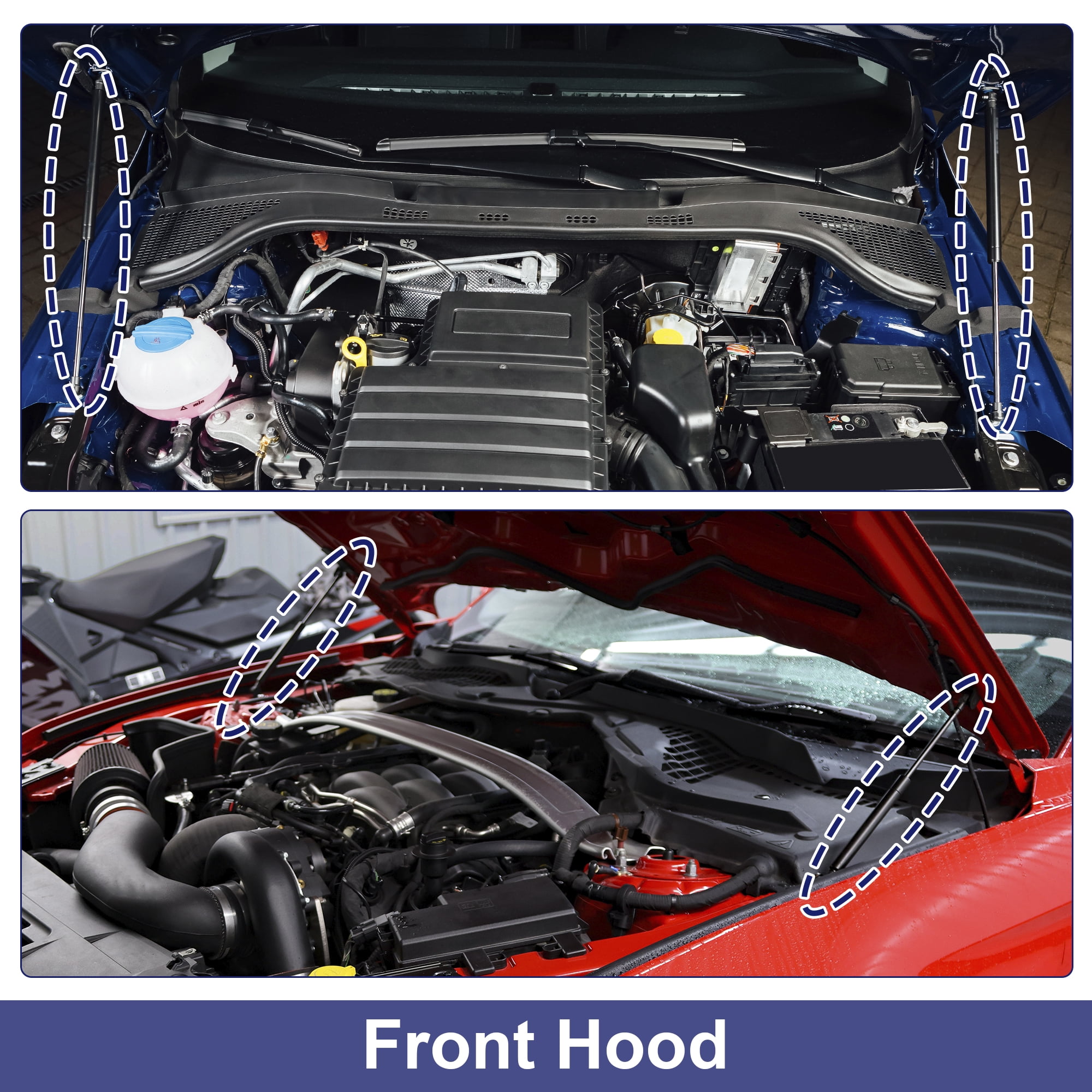 Unique Bargains 2Pcs Front Hood Lift Support Struts for Mercedes E-CLASS Sedan 2012-2014