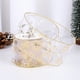 thumbnail image 4 of Cinta dorada con alambre de copo de nieve - Cinta navideña de poliéster de 10 yardas para decoración del árbol, envoltura de regalos y manualidades DIY, 4 of 6