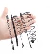 thumbnail image 2 of 6PCS Metal Hair Bands, Spring Wavy Hair Hoop Unisex Black Wavy Headband Slicked Back, 2 of 4