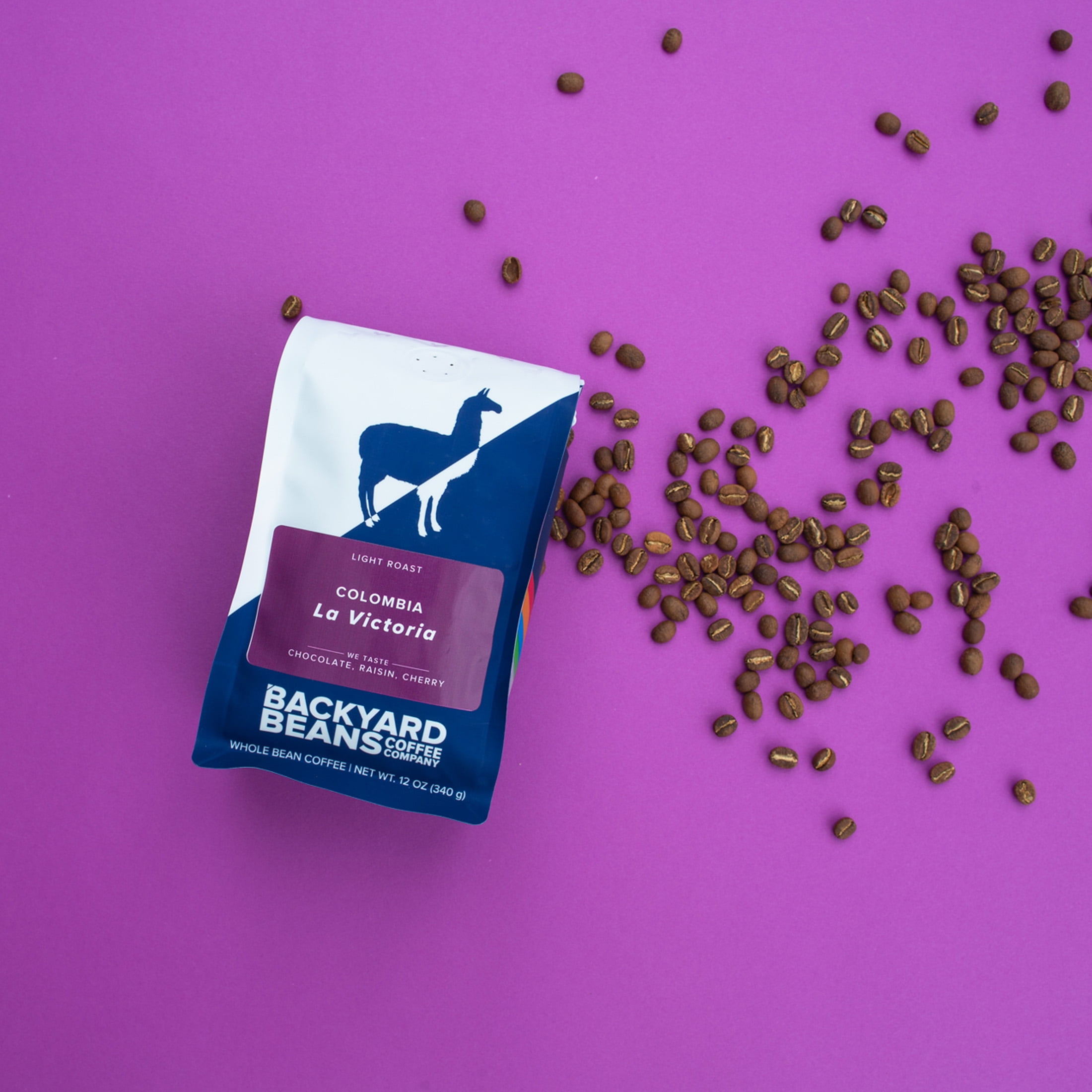 Backyard Beans Coffee Co Latin America, Light Roast, Whole Bean Coffee, 12oz, Naturally Caffeinated