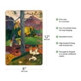 thumbnail image 2 of Mata Mua In Olden Times (Dans des Temps Anciens) - From an Original Color Painting by Paul Gauguin c.1892 - 8 x 12 inch Vintage Wood Art Sign, 2 of 4