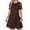 *Coffee, variant on ClodeEU Women's Sequin Lace Short Sleeve A Line T-Shirt Dress ,Casual Swing Dress Black,Womens Plus L