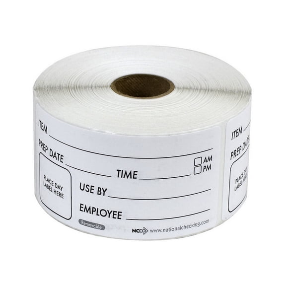 (Price/Case)Ncco National Checking 2X4 Removable Item-Prep-Use By Labels, 500 Each, 1 per case