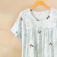 thumbnail image 4 of Chemise de Nuit pour Femmes, Manches Courtes à Col Rond Imprimé, Robe d'Allaitement, Rayonne Spandex Douce, Robe de Détente Longueur Genou, 4 of 5