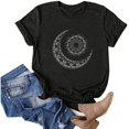 thumbnail image 3 of Pntutb moda adulta mujer cuello redondo manga corta tops camiseta estampados sueltos cortos Pntutb Pntutb-7045, 3 of 8