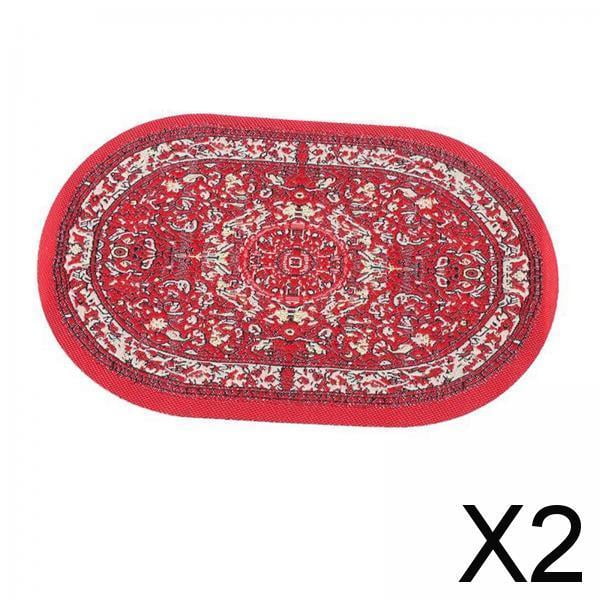 Tapete de Casa de Muñecas 2x1/12 Hugo 14,2 x 9,5 cm 2 piezas