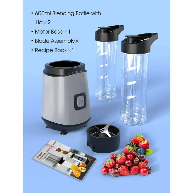 Oster My Blend 400 Watt Personal Blender With Portable 20Oz Smoothie Cup In  Grey