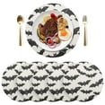 thumbnail image 5 of Ryvnso Bats Halloween Round Plate Mats Dining Table Placemat Set of 4 for Holiday Decoration, 5 of 7